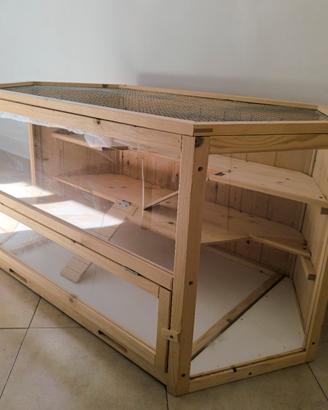 Casetta per criceti-ricci in legno Pawhut