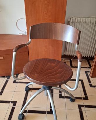 Sedia Ergonomica Girevole Legno