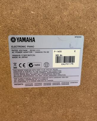 Piano elettronico Yamaha P140