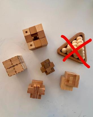 Set Rompicapo In Legno 3D - Giochi Logica E Ingegn