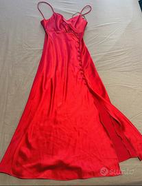 Abito rosso satin Zara taglia xs #zaradress