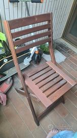 tavolo pieghevole e 4 sedie per giardino