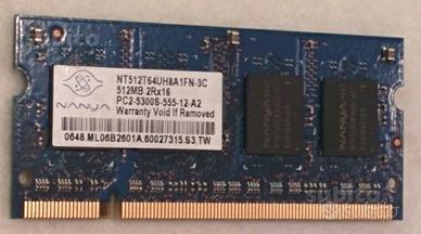 Nanya ram so-dimm ddr2 512 mb