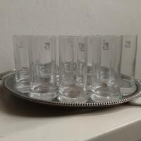 Set 12 bicchieri Bormioli da long drink più vassoi