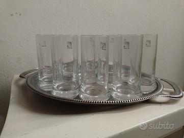 Set 12 bicchieri Bormioli da long drink più vassoi
