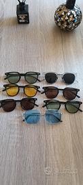 Lotto di n.7 occhiali da sole tipo rayban 