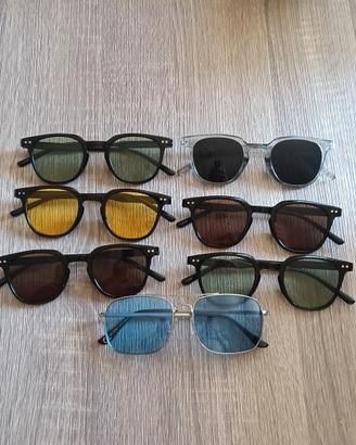 Lotto di n.7 occhiali da sole tipo rayban 