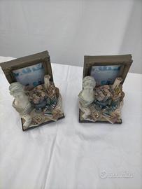 COPPIA DI CORNICI FERMA LIBRI DEL 1994 MADE IN USA