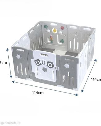 Box bambini con tappeto in gomma