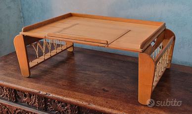 Vassoio da letto legno+corda F.lli Reguitti anni60