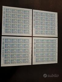4 minifogli 5000 lire francob turrita