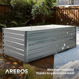 letto rialzato giardino 240x90 acciaio zincato