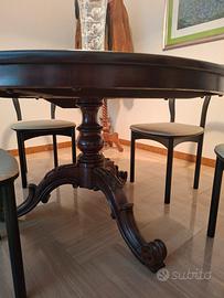 Tavolo francese 1850 mogano con tripode 