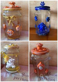 Barattolo vetro porta caramelle festa della mamma