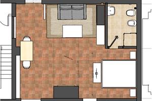 Monolocale, con angolo cottura