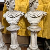 colonne con mezzo busto divinità Apollo .
