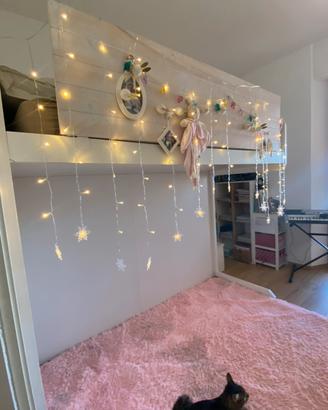 Letto a soppalco in legno