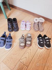 6 paia di Scarpe n. 22 Bimba-Adidas-Primigi-Chicco