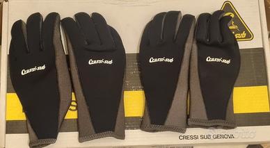 n. 02 paia Guanti Cressi Sub Neoprene - subacquea