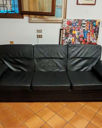 Divano nero pelle