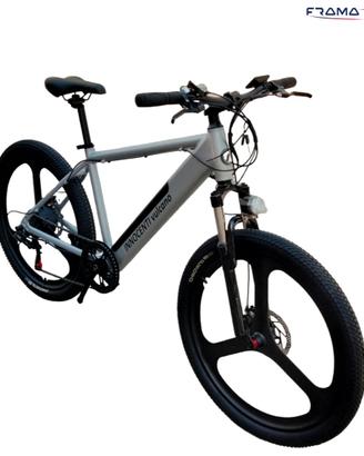 MTB Vulcano a pedalata assistita  350w grigia