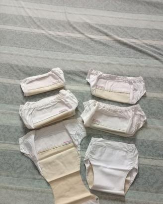 SET ECOBIO PANNOLINI E MUTANDINE LAVABILI PER BEBE