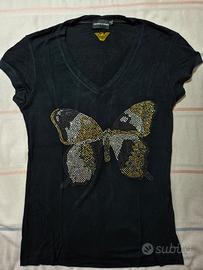 T-shirt nera Armani