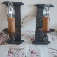 applique rustiche e lampadario 