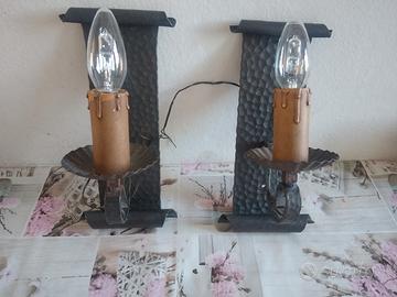 applique rustiche e lampadario 
