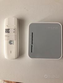 Router portatile + stick usb sim