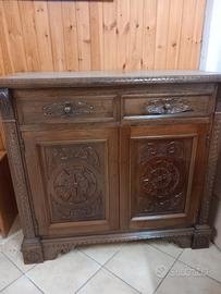 mobile servante nuovo falegnameria scolpito noce