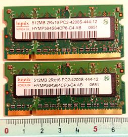 Ram per notebook 1 GB DDR2 PC2 - 4200S 533 MHz