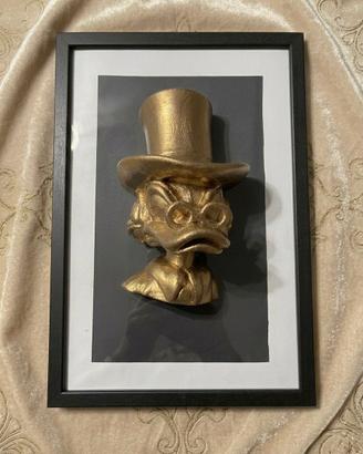 Quadro  Zio Paperone realizzato in 3D 