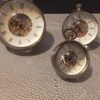 set 3 orologi da tavolo vintage 