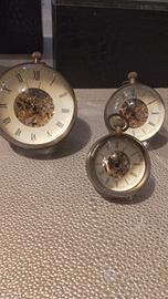 set 3 orologi da tavolo vintage 