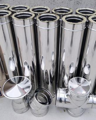 Tubo canna fumaria doppia parete inox coibentato