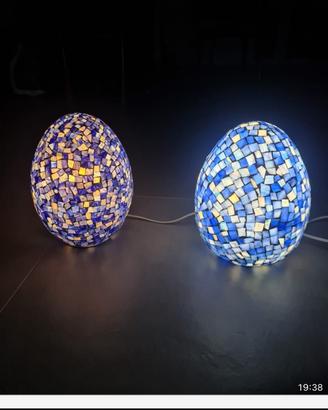 2 Lampade vetro con piombo