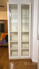 Libreria vetrina IKEA BILLY/OXBERG bianca con ante