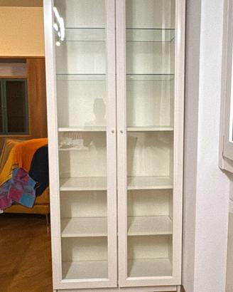 Libreria vetrina IKEA BILLY/OXBERG bianca con ante
