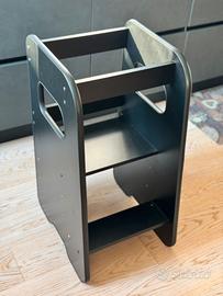 Torre Montessori nera in legno bambini