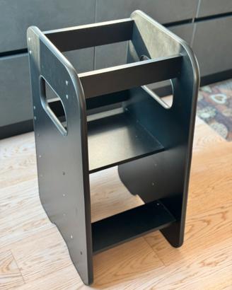 Torre Montessori nera in legno bambini