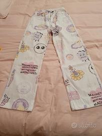 jeans a gamba larga ragazza