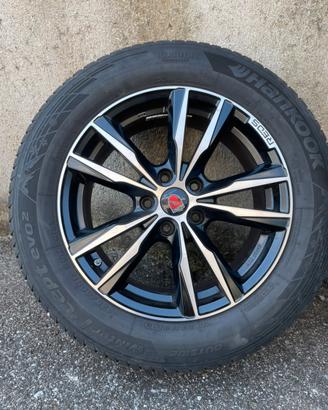 Cerchi in lega neri diamantati R17 +gomme m/s 225