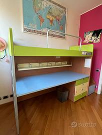 cameretta con letto soppalco Battistella