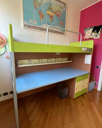 cameretta con letto soppalco Battistella