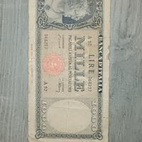 banconota mille lire testina 1947