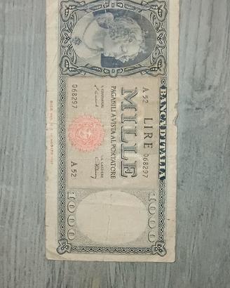 banconota mille lire testina 1947