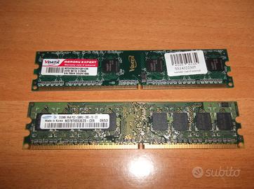 MEMORIA RAM 2pz da512mb DDR1 usati