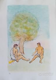 Francesco Messina cm 70x50 Pastori litografia