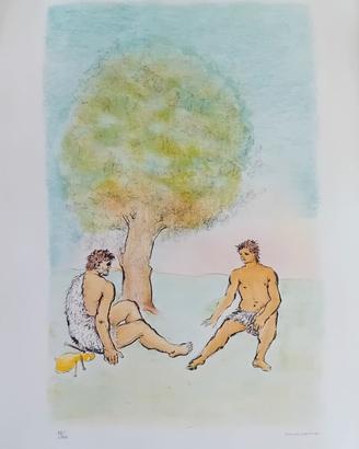 Francesco Messina cm 70x50 Pastori litografia